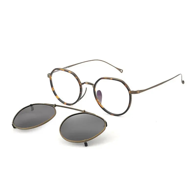 Women's Oval Full Rim Titanium Clip-On Prescription Glasses 27310 — view 6 | Rx Spectacle