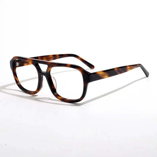 Unisex Square Full Rim Acetate Double Bridge Prescription Glasses 908 — view 1 | Rx Spectacle