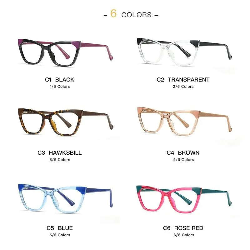 Women's Cat Eye Full Rim Titanium Prescription Glasses 2040 — view 4 | Rx Spectacle