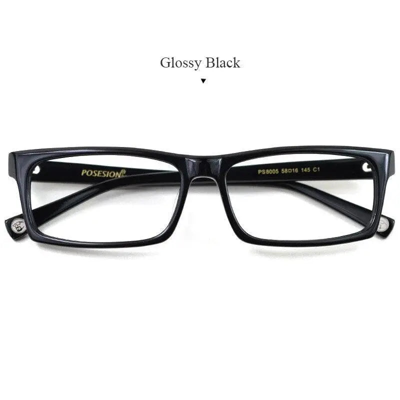 Men's Rectangular Full Rim Acetate Prescription Glasses Ps8005 — view 9 | Rx Spectacle