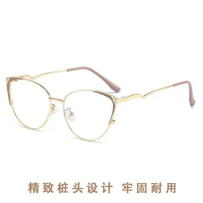 Women's Cat Eye Full Rim Alloy Prescription Glasses 95189 — view 5 | Rx Spectacle