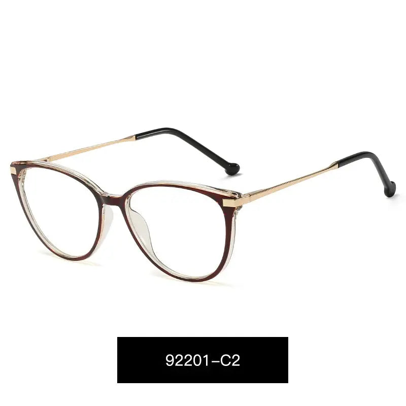 Women's Cat Eye Full Rim TR90 Prescription Glasses 92201 — view 4 | Rx Spectacle