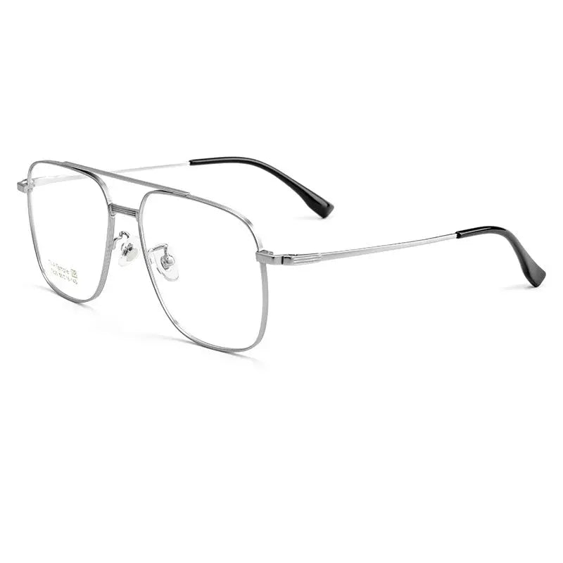 Unisex Square Full Rim Titanium Prescription Glasses 47830 — view 7 | Rx Spectacle