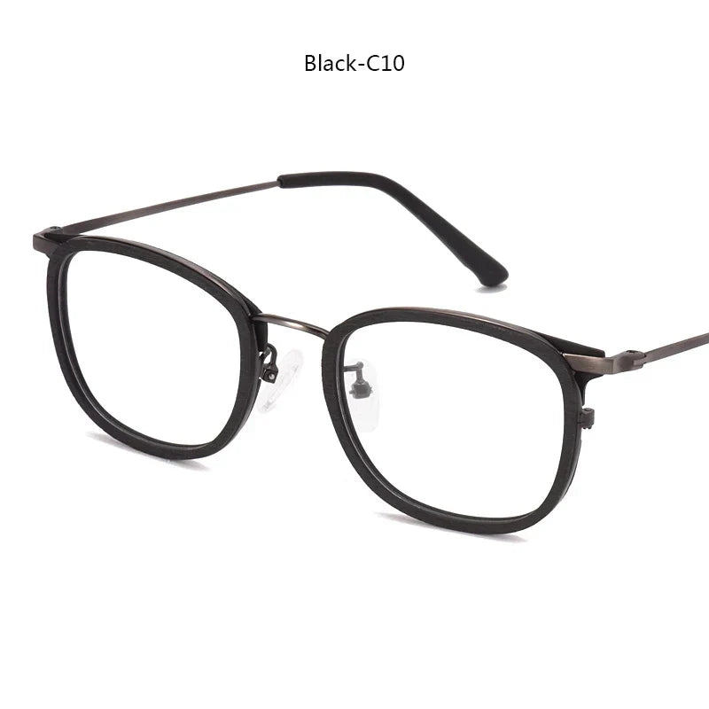Women's Square Full Rim Titanium Prescription Glasses 809500 — view 3 | Rx Spectacle