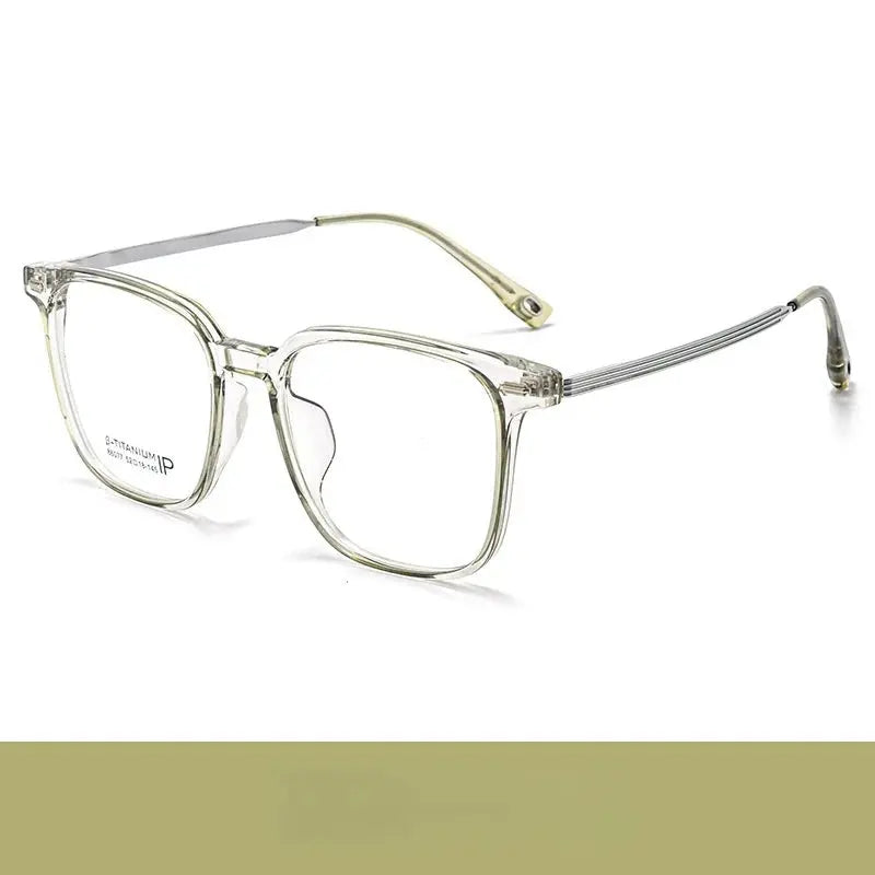 Unisex Square Full Rim Titanium Prescription Glasses 86077 — view 4 | Rx Spectacle