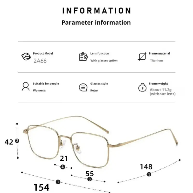 Unisex Polygon Full Rim Titanium Oversized Prescription Glasses 27268 — view 2 | Rx Spectacle