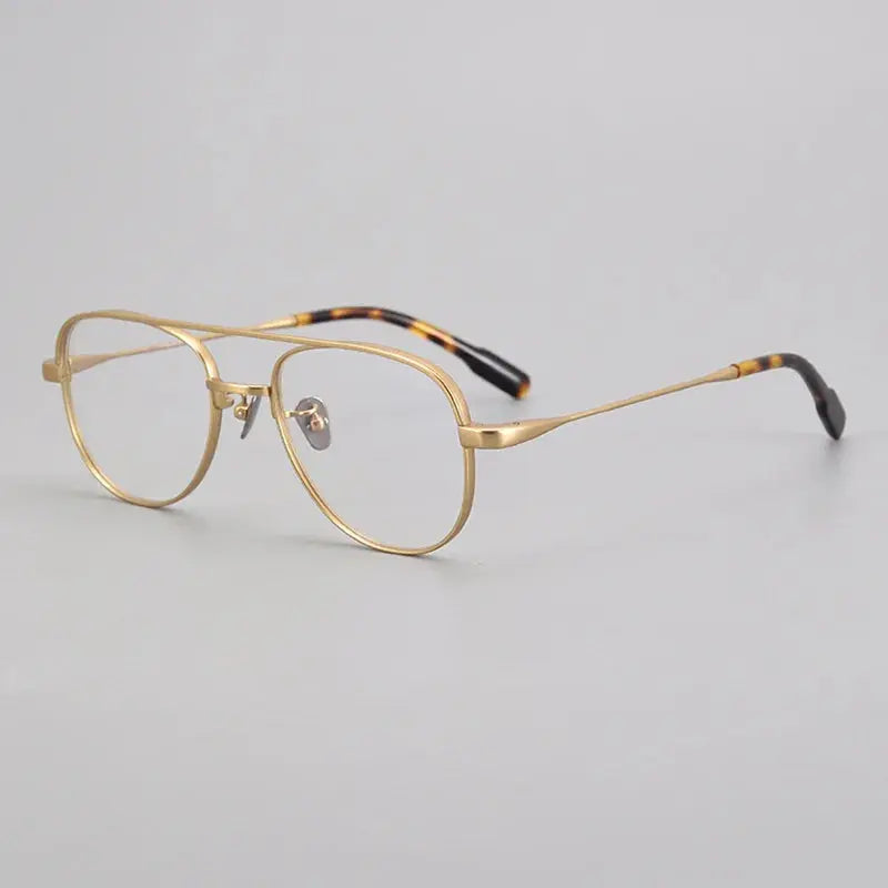 Women's Oval Full Rim Titanium Double Bridge Prescription Glasses 399001 — view 6 | Rx Spectacle