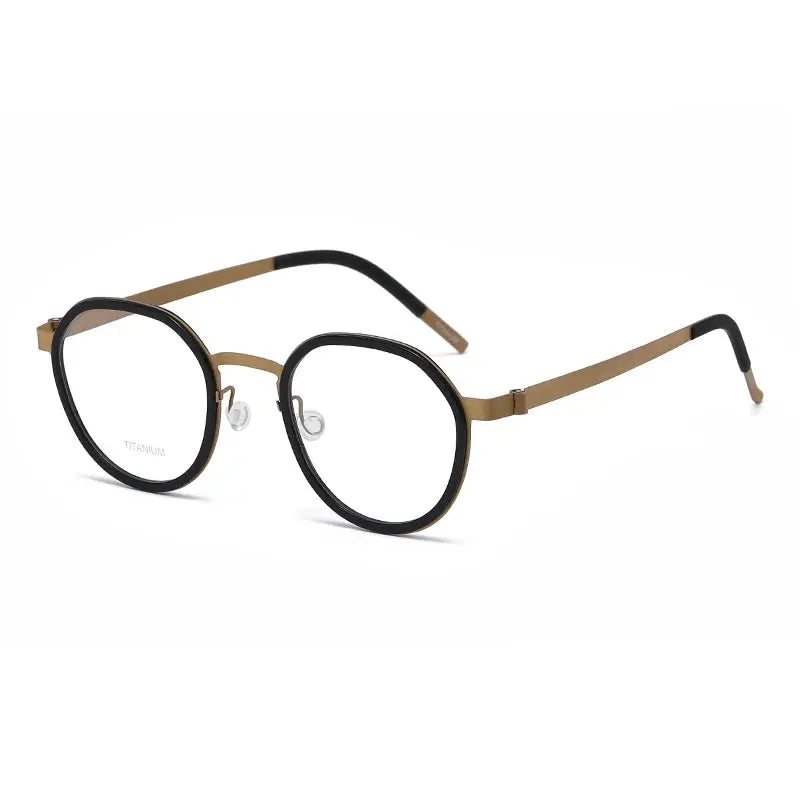 Women's Oval Full Rim Titanium Prescription Glasses 97592 — view 5 | Rx Spectacle