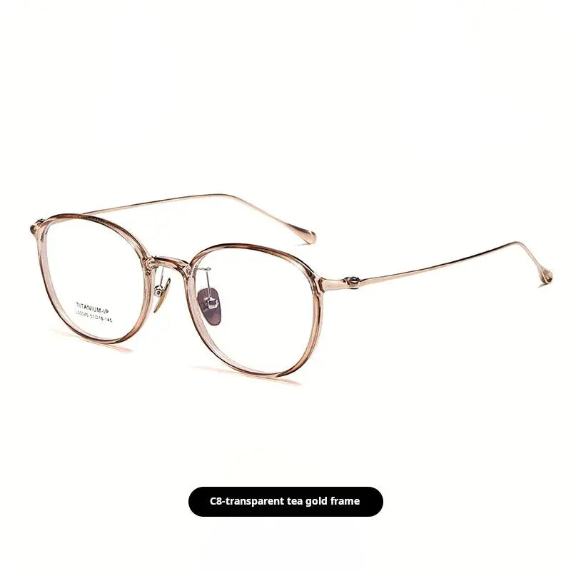Women's Square Full Rim Titanium Prescription Glasses 50045 — view 6 | Rx Spectacle
