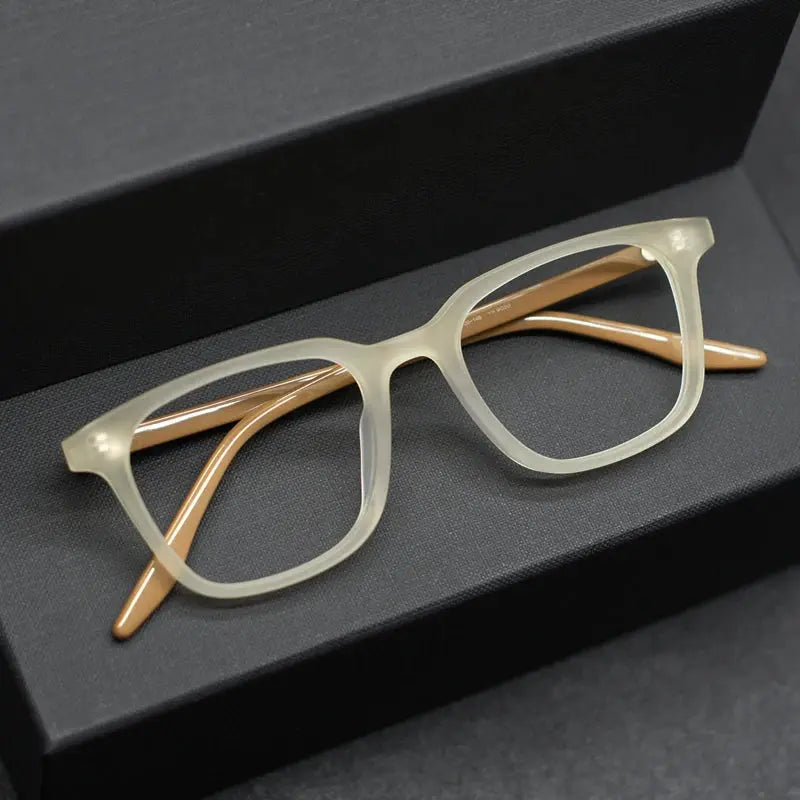 Men's Square Full Rim Acetate Prescription Glasses 9020 — view 4 | Rx Spectacle