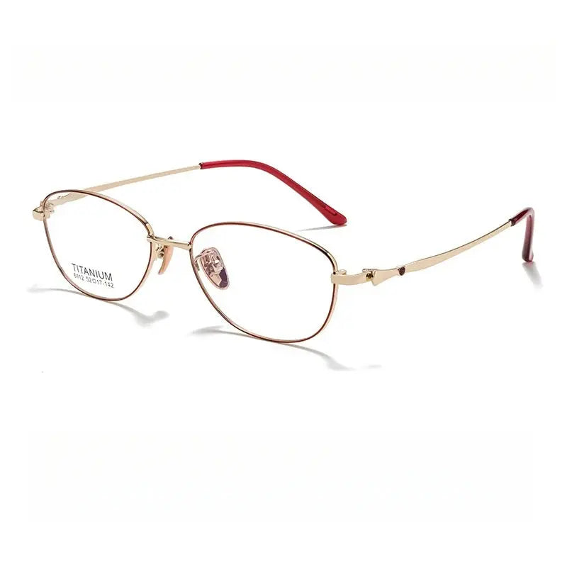 Women's Oval Full Rim Alloy Prescription Glasses 6112 — view 9 | Rx Spectacle