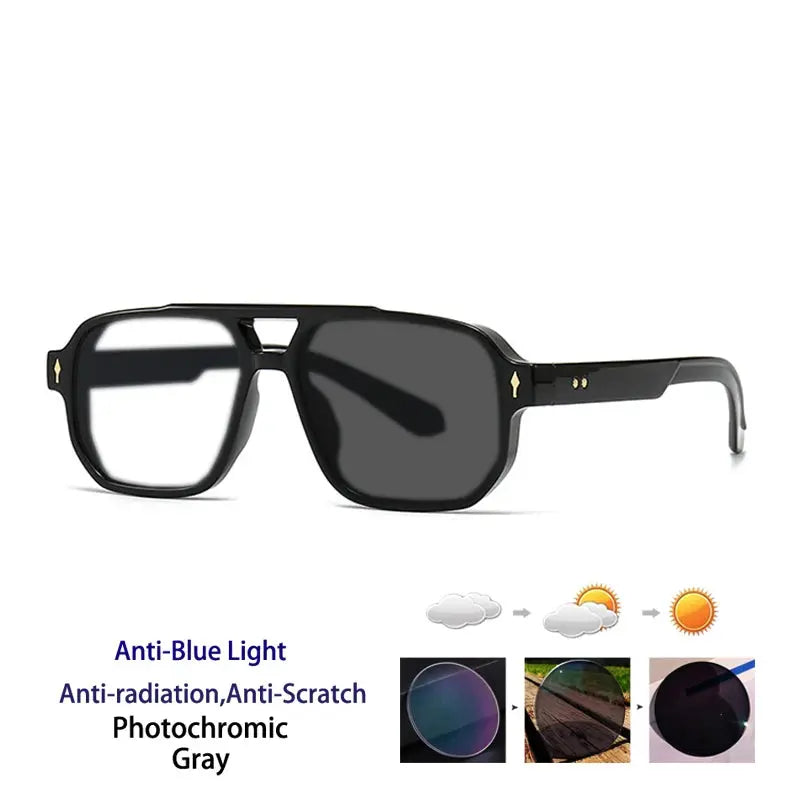Unisex Square Full Rim TR90 Double Bridge Reading Glasses 76061 — view 13 | Rx Spectacle
