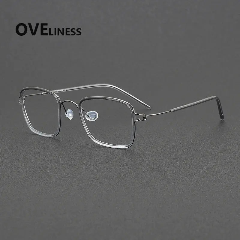 Women's Polygon Full Rim Titanium Prescription Glasses 381048 — view 5 | Rx Spectacle