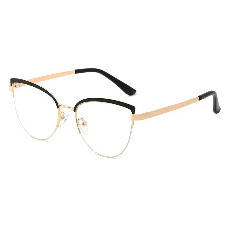 Women's Cat Eye Full Rim Alloy Prescription Glasses 95679 — view 6 | Rx Spectacle