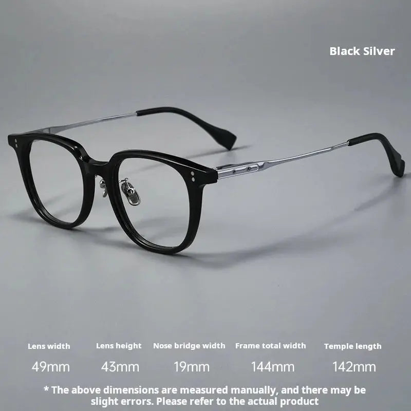 Unisex Square Full Rim Titanium Prescription Glasses 78150 — view 4 | Rx Spectacle