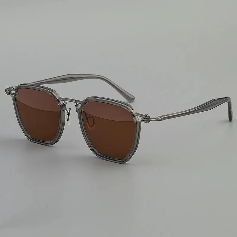 Men's Polygon Full Rim Titanium Oversized Prescription Glasses 58672 — view 5 | Rx Spectacle