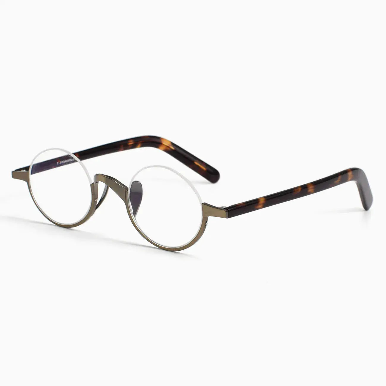 Women's Round Semi-Rimless Titanium Prescription Glasses 366980 — view 3 | Rx Spectacle