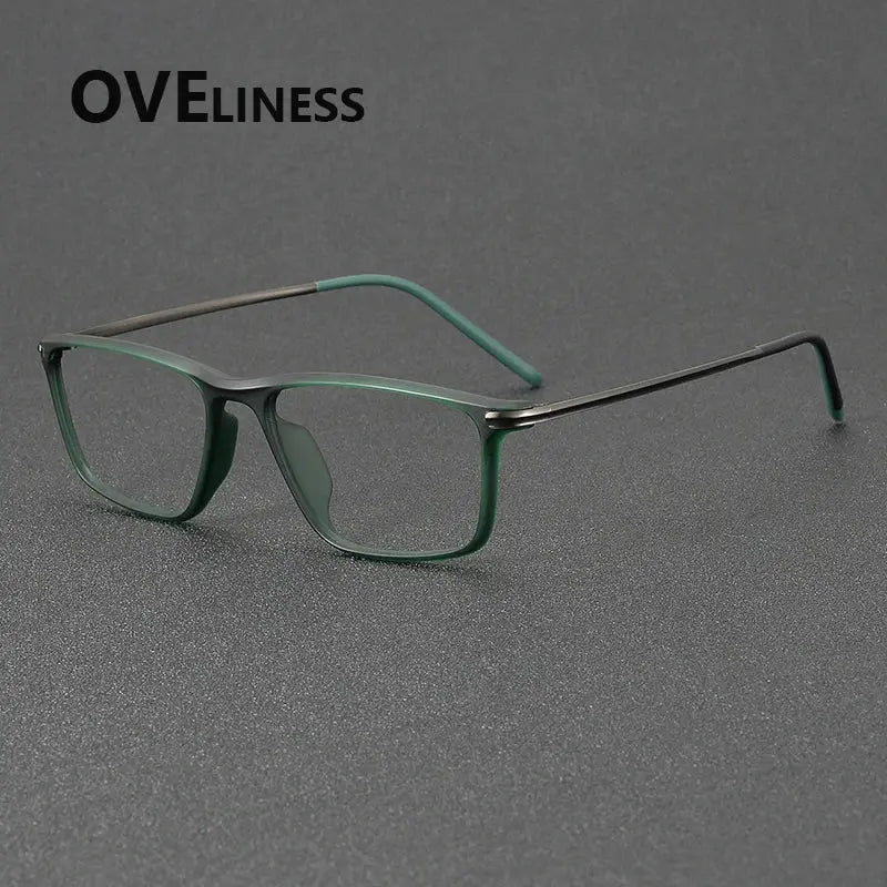 Unisex Square Full Rim Titanium Prescription Glasses 72350 — view 6 | Rx Spectacle