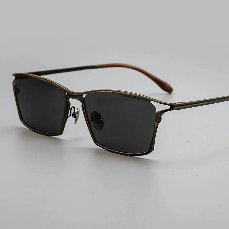 Men's Square Full Rim Titanium Oversized Prescription Glasses 366885 — view 3 | Rx Spectacle