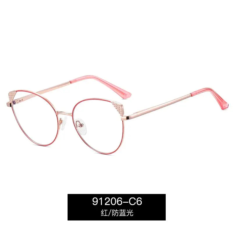 Women's Cat Eye Full Rim Alloy Prescription Glasses 391206 — view 7 | Rx Spectacle