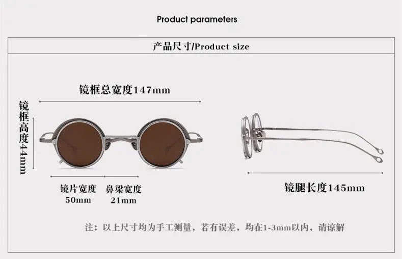 Unisex Round Full Rim Titanium Clip-On Prescription Glasses 15975 — view 2 | Rx Spectacle