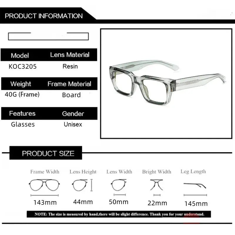 Unisex Square Full Rim Acetate Prescription Glasses 320500 — view 2 | Rx Spectacle