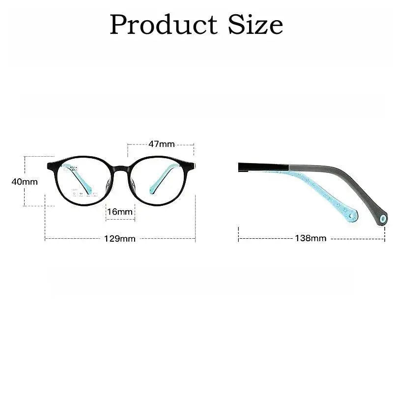 Unisex Round Full Rim TR90 Prescription Glasses 2207 — view 5 | Rx Spectacle