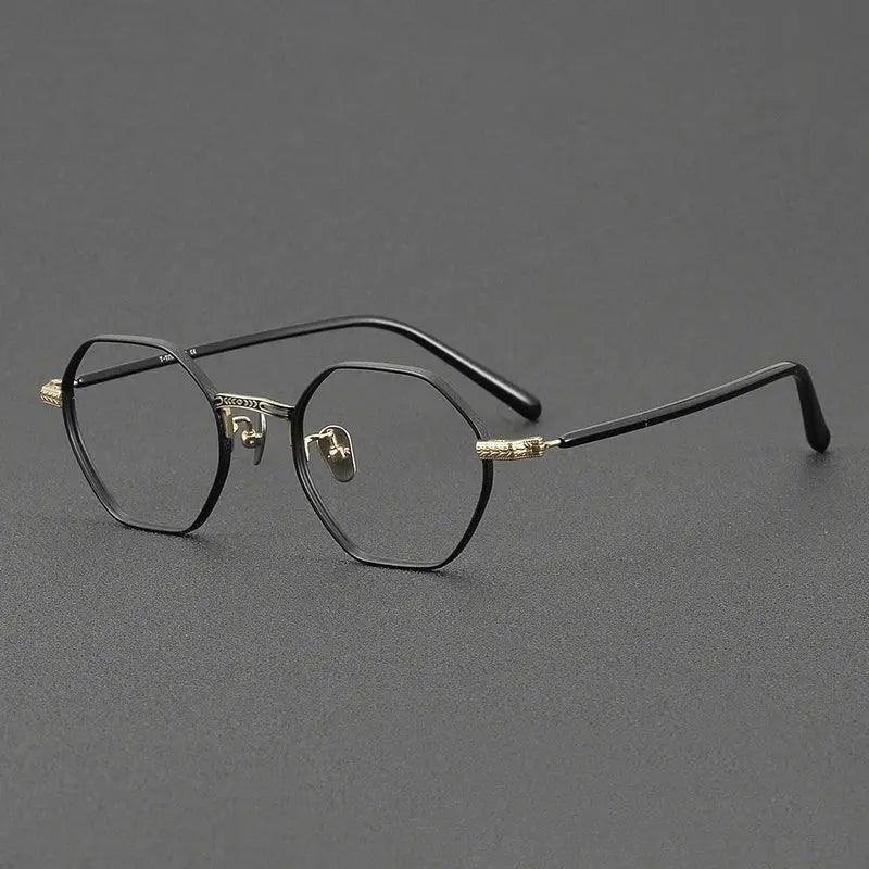 Women's Polygon Full Rim Titanium Prescription Glasses 63040 — view 6 | Rx Spectacle