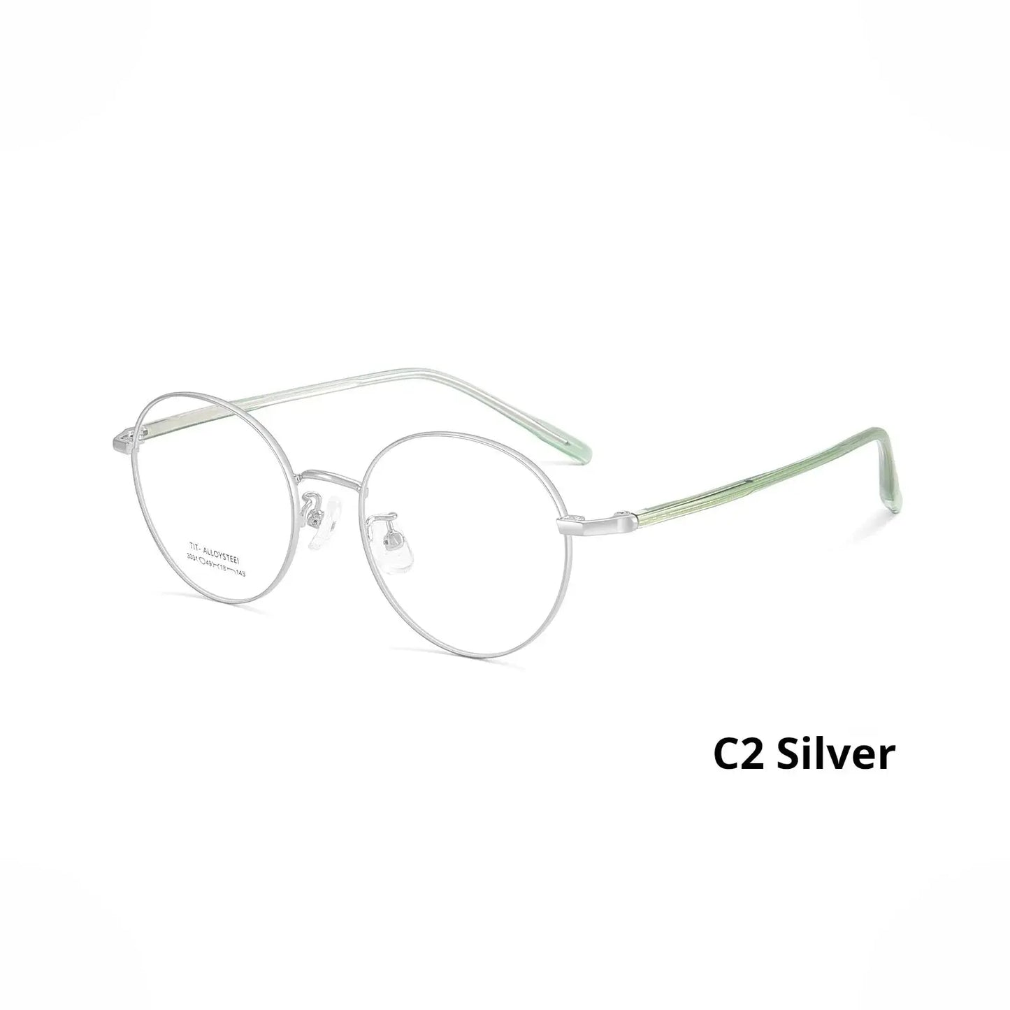 Women's Oval Full Rim Alloy Prescription Glasses 73031 — view 4 | Rx Spectacle