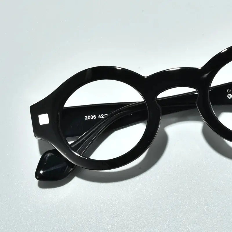 Unisex Round Full Rim Acetate Prescription Glasses L2036 — view 5 | Rx Spectacle
