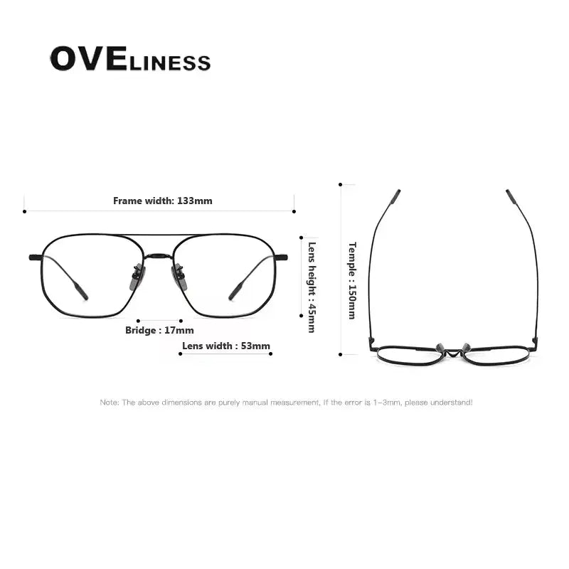 Women's Oval Full Rim Titanium Double Bridge Prescription Glasses 369133 — view 2 | Rx Spectacle