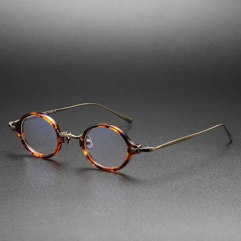 Women's Round Full Rim Titanium Prescription Glasses 722181 — view 5 | Rx Spectacle