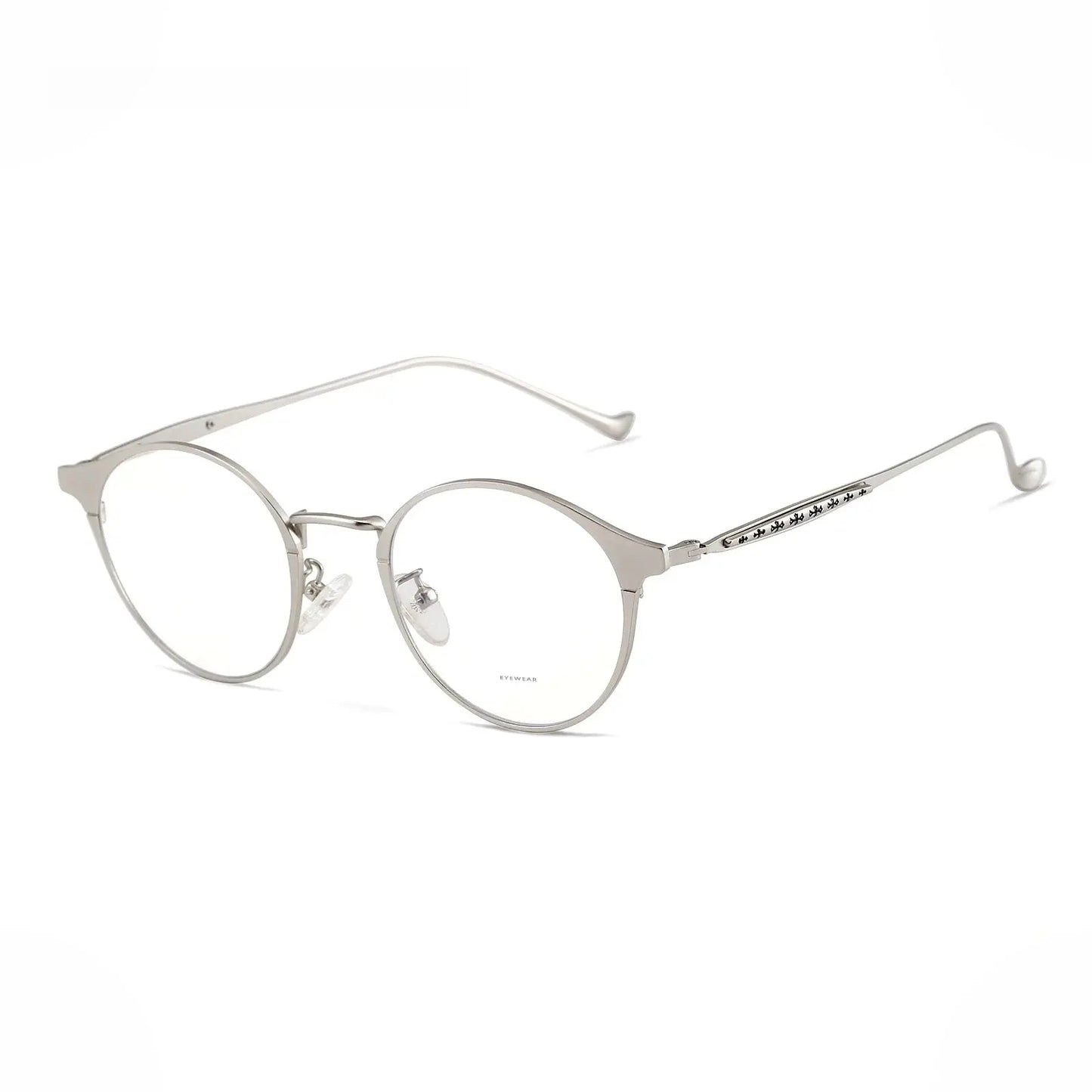 Unisex Round Full Rim Titanium Prescription Glasses 78006 — view 6 | Rx Spectacle