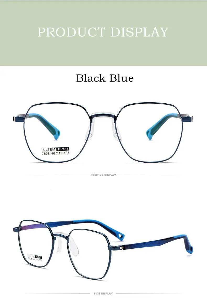 Unisex Polygon Full Rim Ultem Prescription Glasses 7508S — view 12 | Rx Spectacle