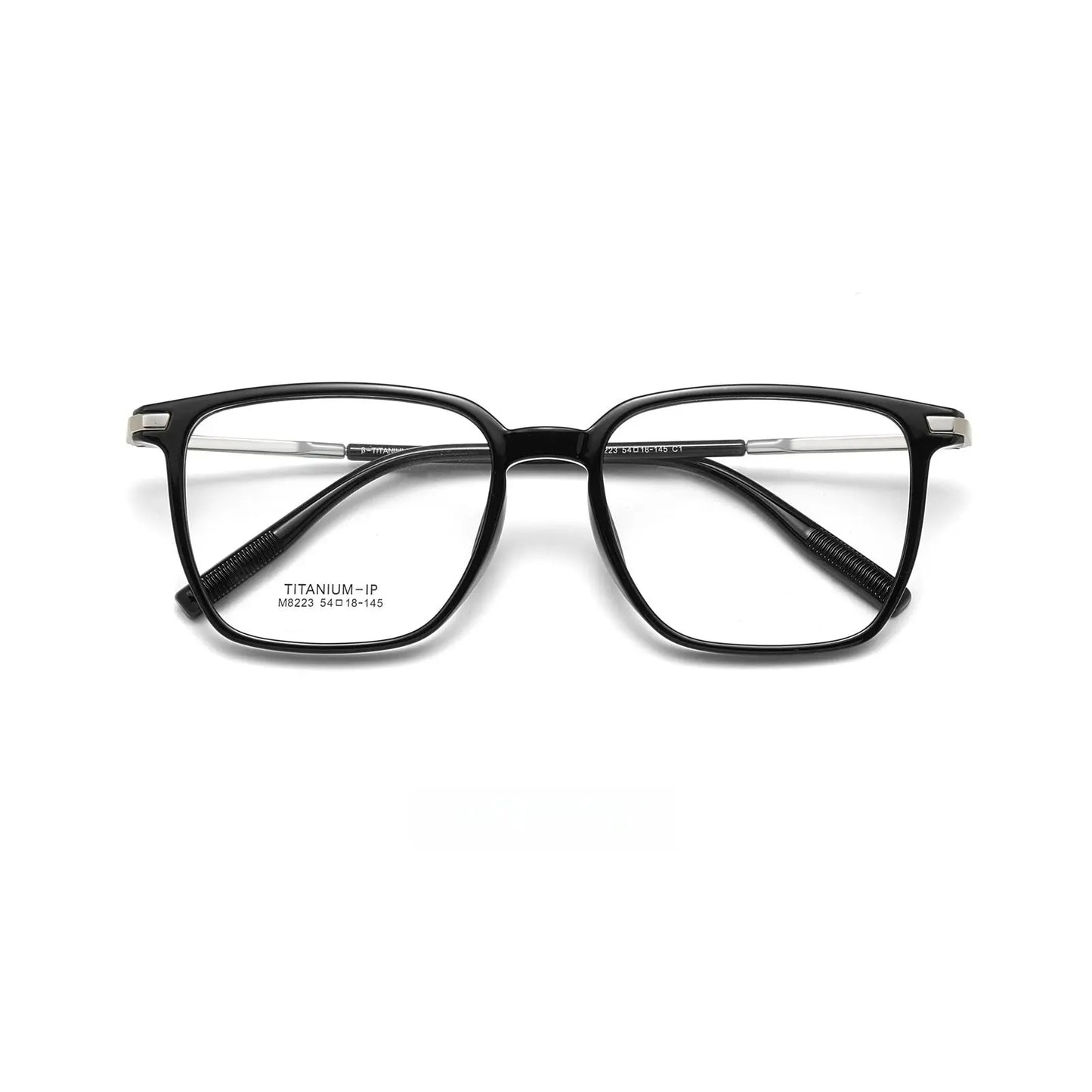 Unisex Square Full Rim Titanium Prescription Glasses — view 8 | Rx Spectacle