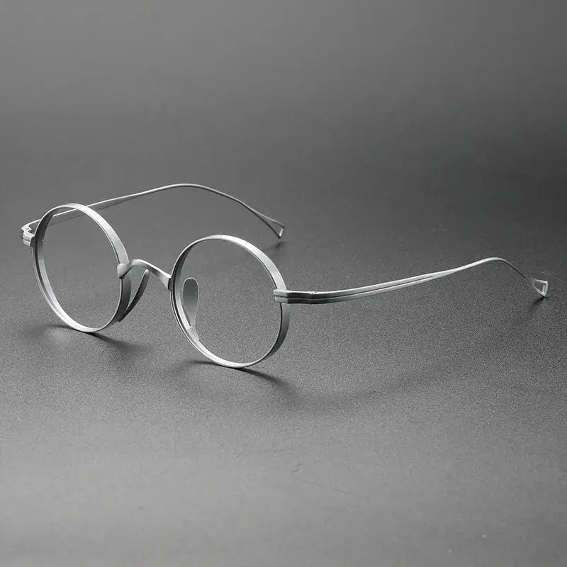 Women's Round Full Rim Titanium Prescription Glasses 410211 — view 5 | Rx Spectacle