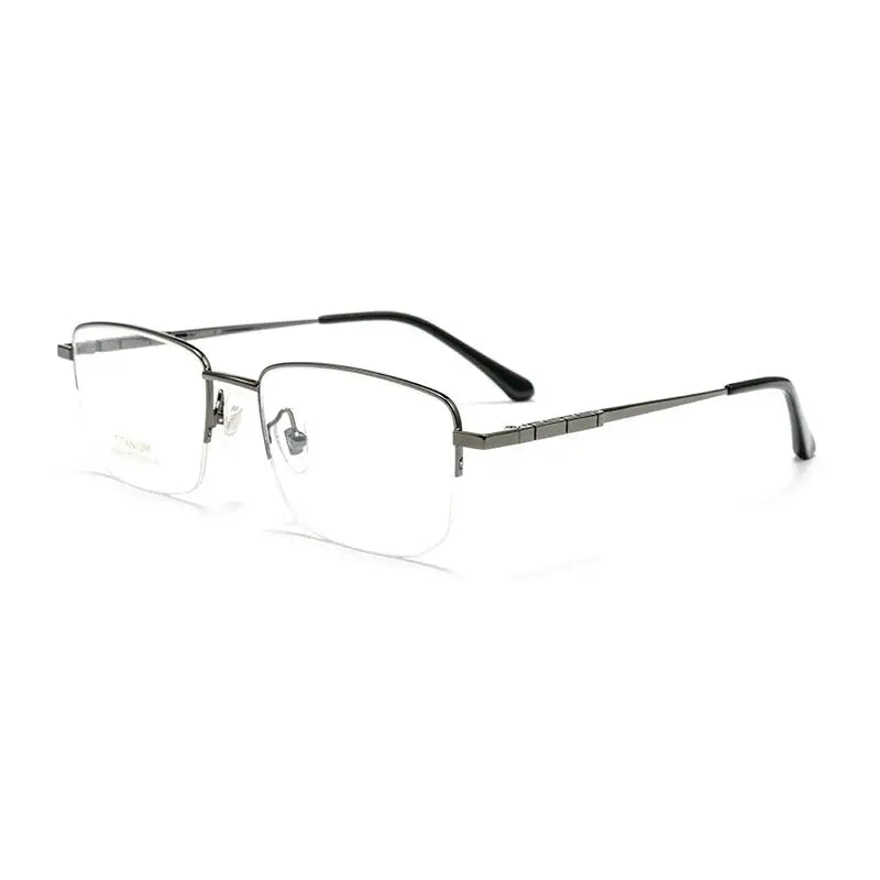 Women's Square Semi-Rimless Titanium Prescription Glasses 69902 — view 5 | Rx Spectacle