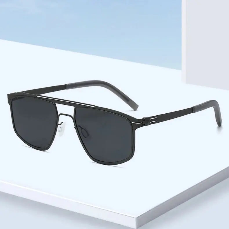 Unisex Oval Full Rim Stainless Steel Prescription Glasses 396108 — view 5 | Rx Spectacle