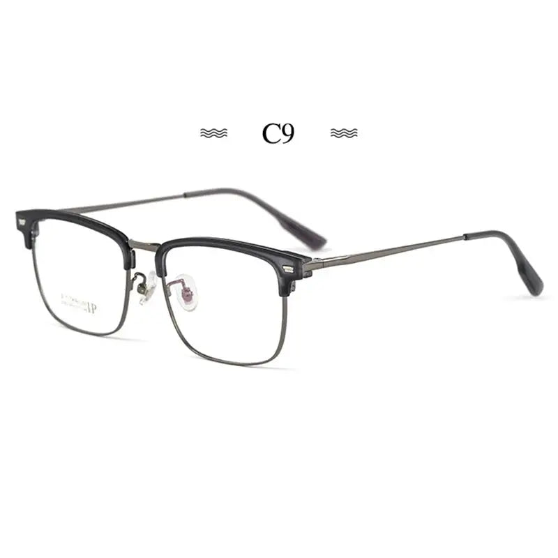 Men's Square Full Rim Titanium Prescription Glasses 232244 — view 4 | Rx Spectacle