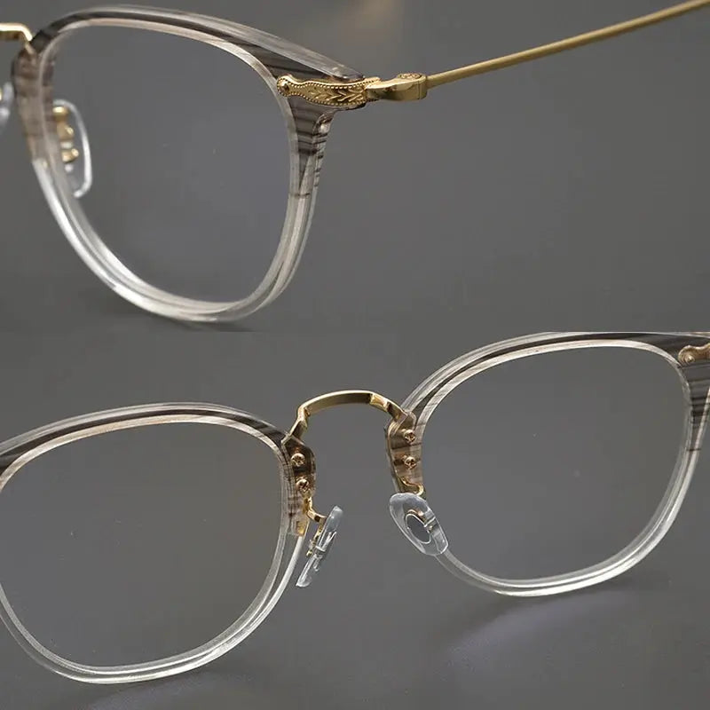 Unisex Square Full Rim Titanium Prescription Glasses 5307 — view 3 | Rx Spectacle