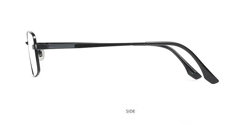 Men's Rectangular Full Rim Titanium Prescription Glasses Pt2219 — view 15 | Rx Spectacle
