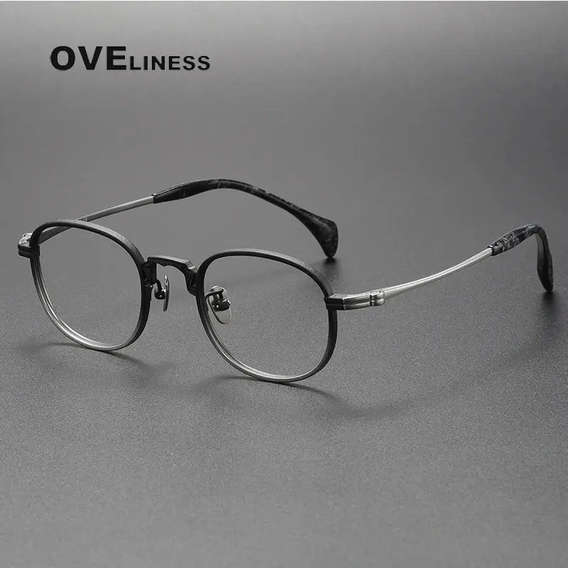 Women's Oval Full Rim Titanium Prescription Glasses 380866 — view 6 | Rx Spectacle