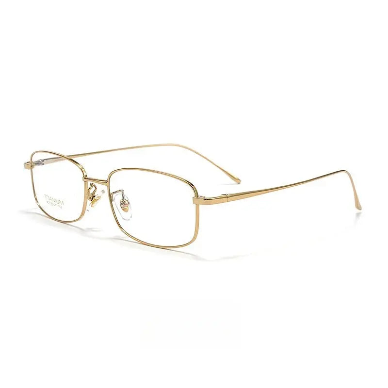 Men's Square Full Rim Titanium Prescription Glasses Y8027 — view 6 | Rx Spectacle