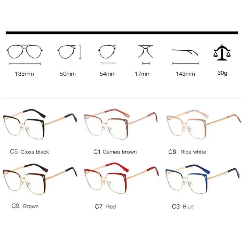 Women's Cat Eye Full Rim TR90 Prescription Glasses 795606 — view 2 | Rx Spectacle