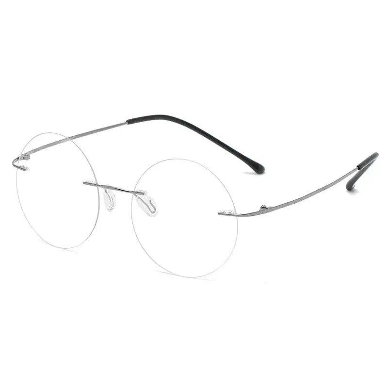 Women's Round Rimless Titanium Reading Glasses 729005 — view 2 | Rx Spectacle