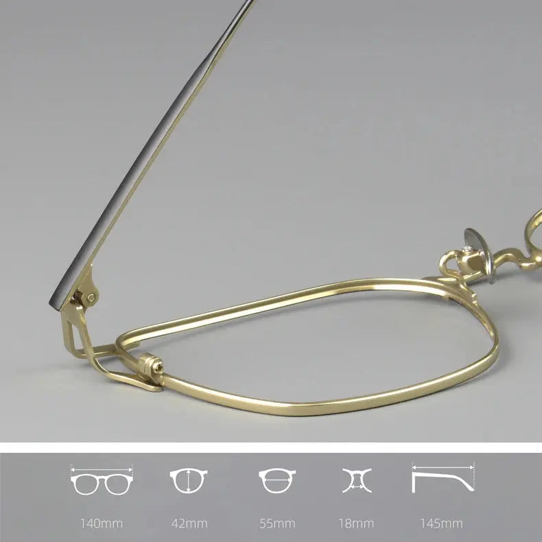 Unisex Square Full Rim Titanium Prescription Glasses 360038 — view 2 | Rx Spectacle