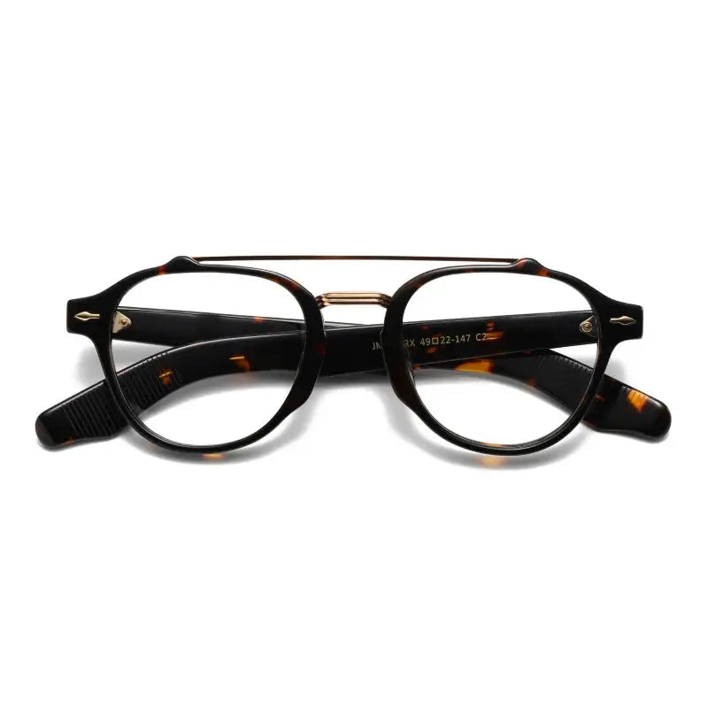 Unisex Oval Full Rim Acetate Double Bridge Prescription Glasses 63468 — view 7 | Rx Spectacle