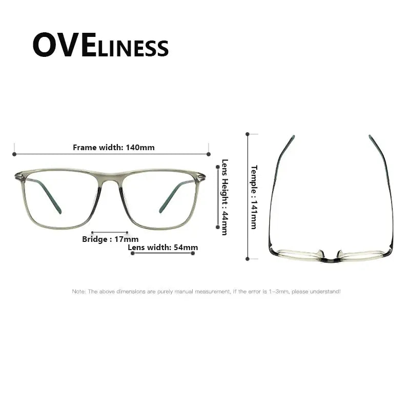 Unisex Square Full Rim Titanium Prescription Glasses 72349 — view 2 | Rx Spectacle