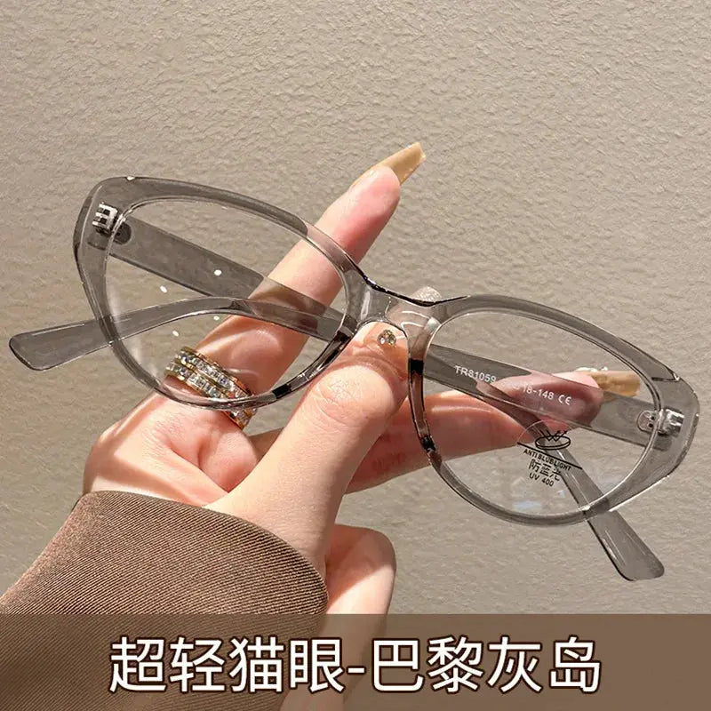 Women's Cat Eye Full Rim Titanium Prescription Glasses 81059 — view 3 | Rx Spectacle