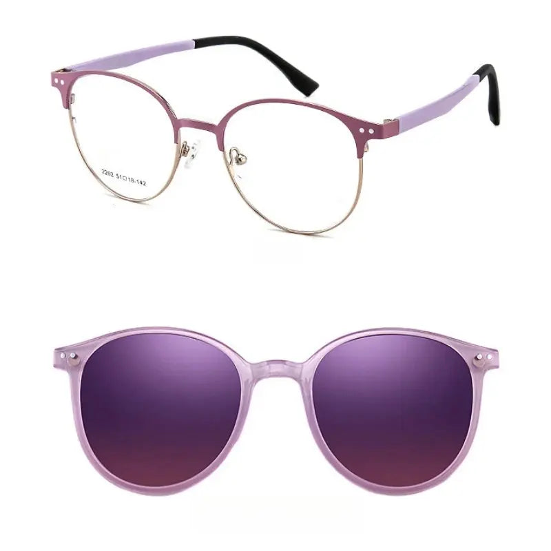 Women's Oval Full Rim TR90 Clip-On Prescription Glasses 2262 — view 8 | Rx Spectacle